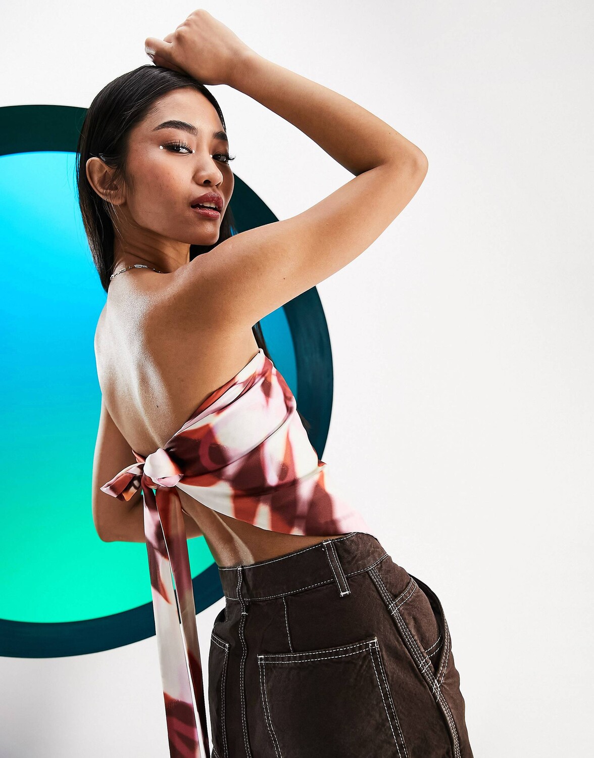 

Шарф из коллекции ASOS DESIGN Circular Design с двусторонним принтом