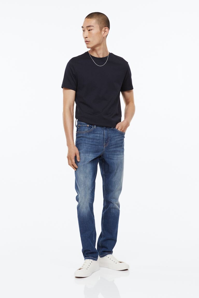 

Узкие джинсы Freefit H&M, синий деним