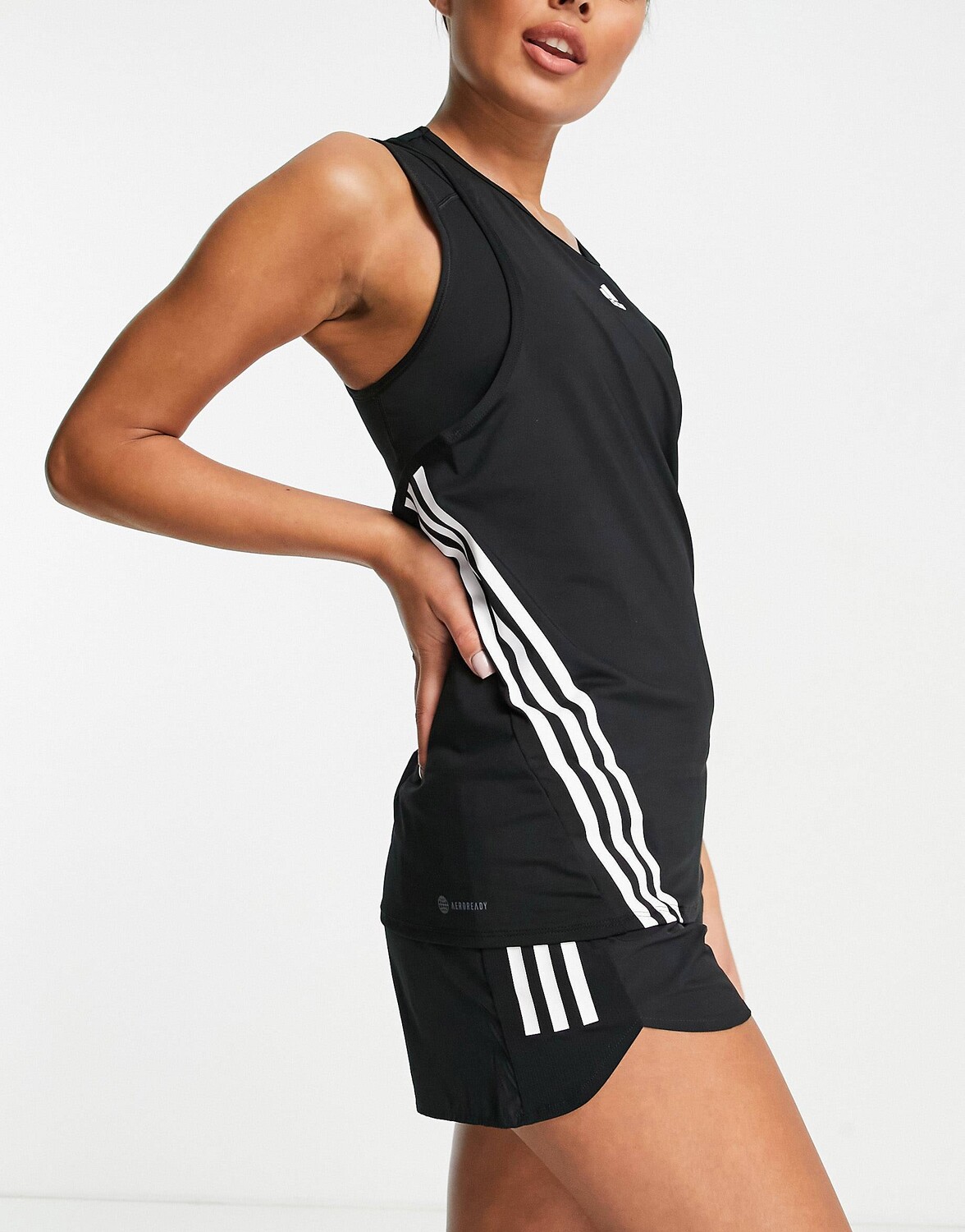 

Черная майка с 3 полосками adidas Training Icons