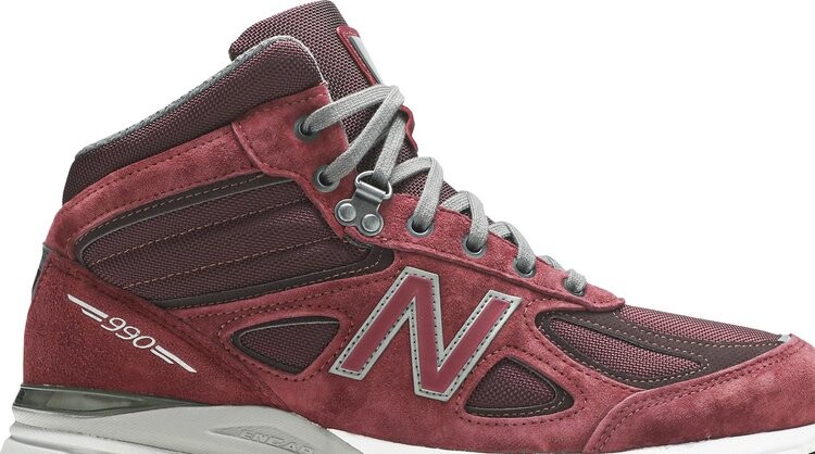 

Кроссовки высокие New Balance 990v4 Mid Made in USA, бордовый, Красный