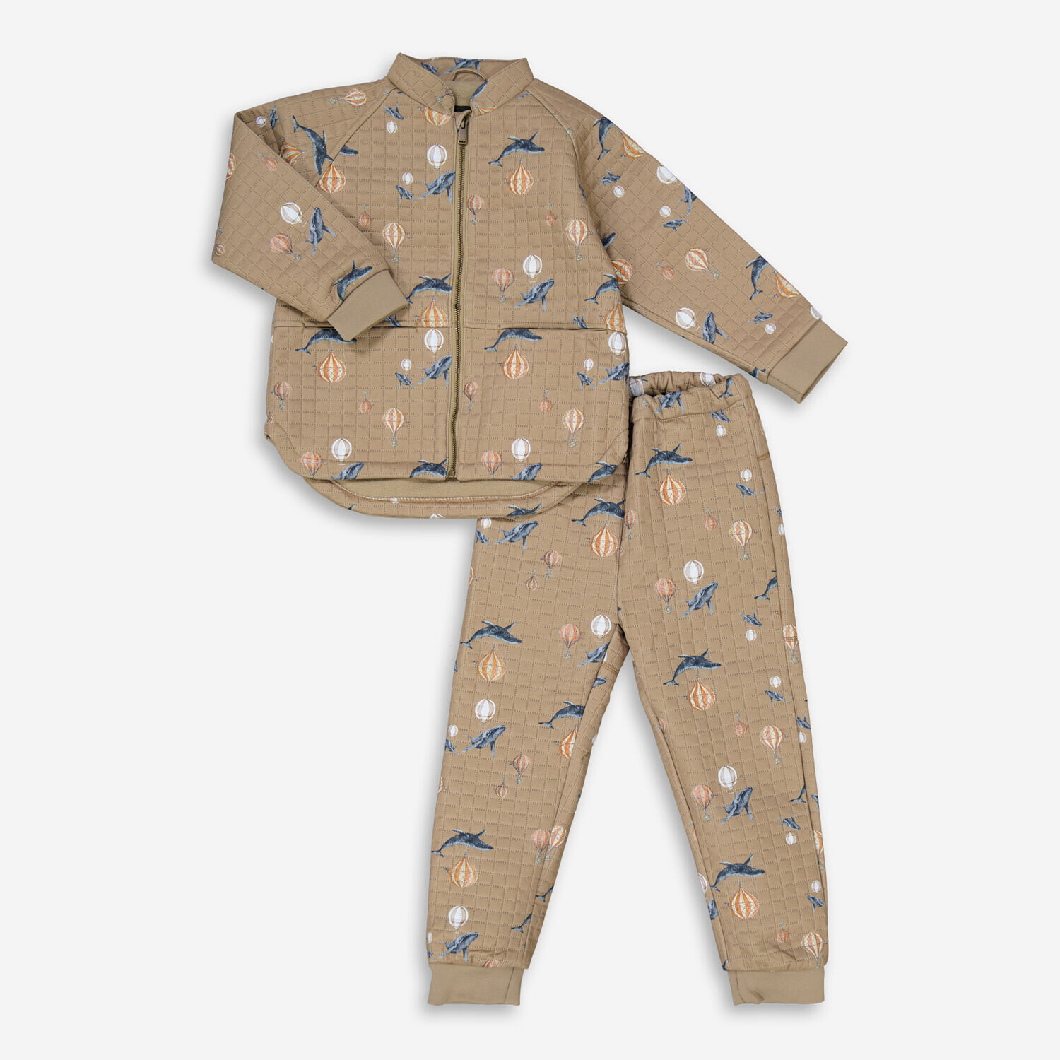 

Комплект из двух бежевых куртки и спортивных штанов Name It