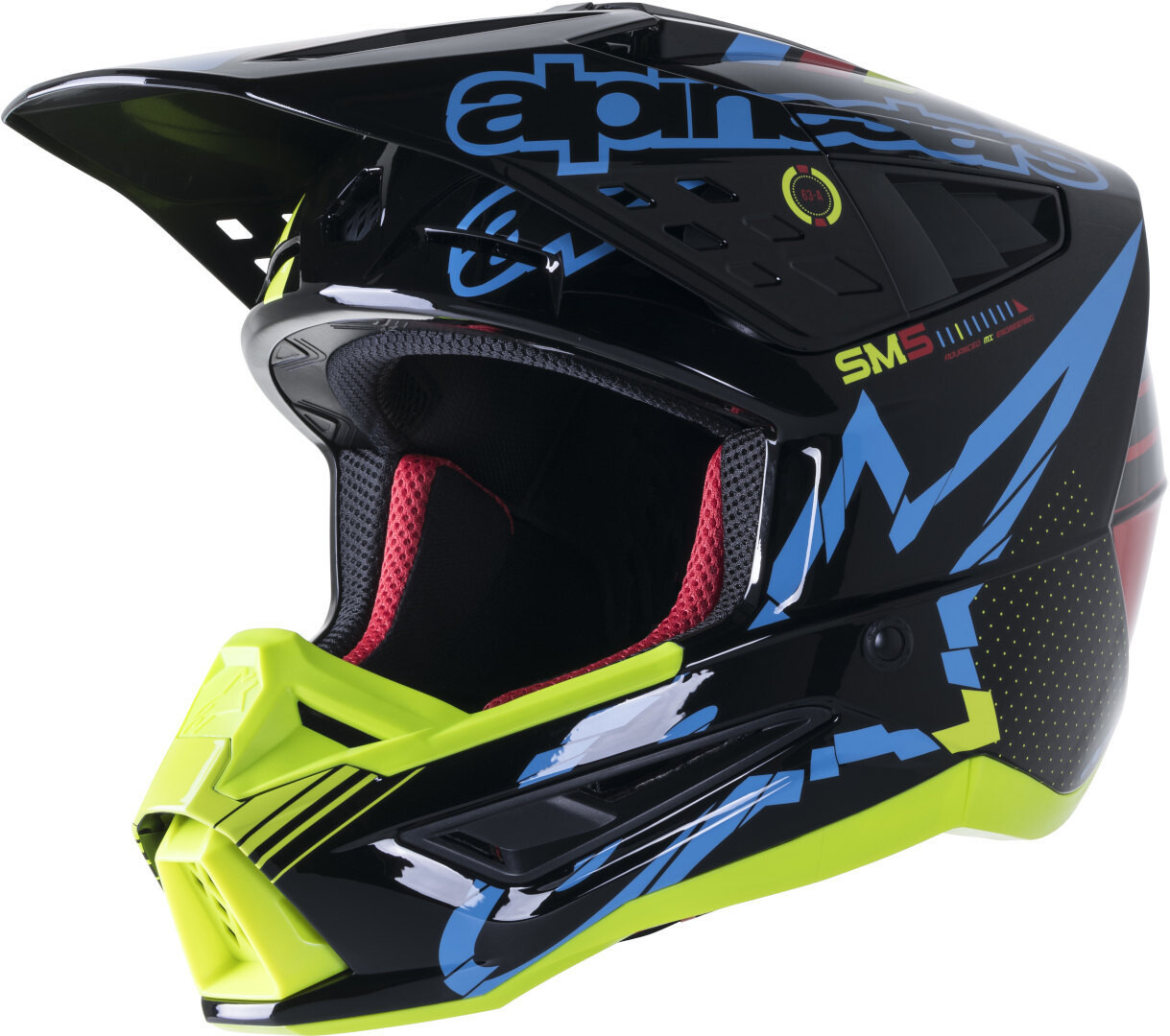 

Шлем для мотокросса Alpinestars S-M5 Action, черный/красный/желтый