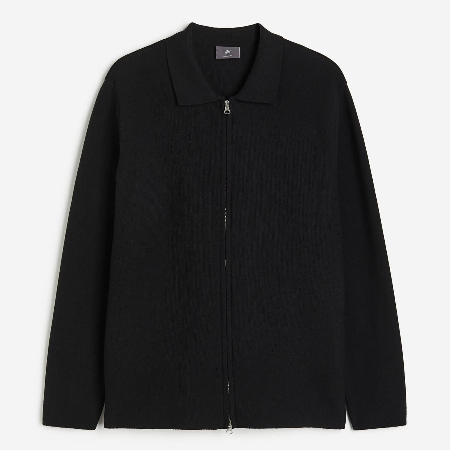 

Кардиган H&M Regular Fit With Zipper, черный