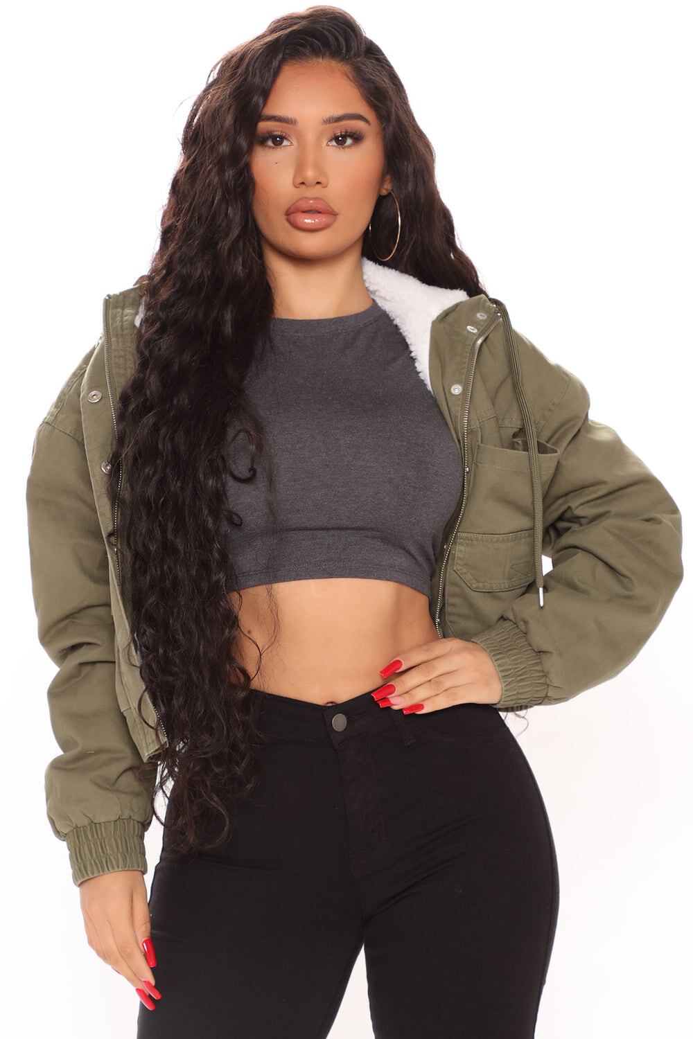 

Куртка Fashion Nova 78573, шалфей