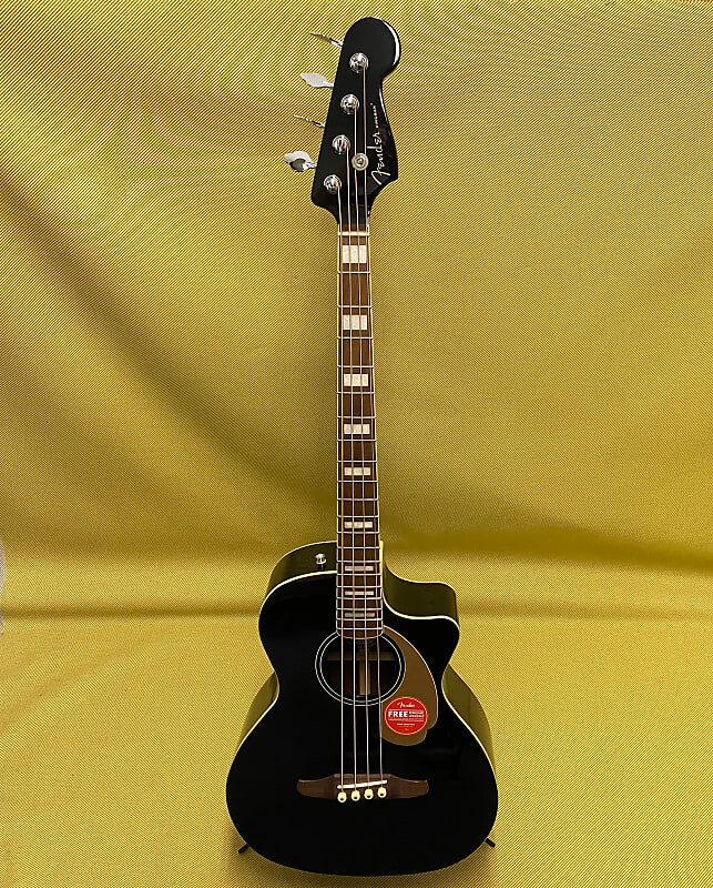 

097-0743-106 Акустическая/электрическая бас-гитара Fender Kingman, черная 097-0743-106 Fender Kingman Acoustic/Electric Bass Guitar Black