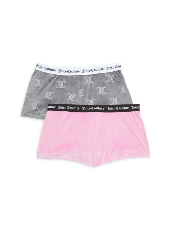 

Комбинезон Juicy Couture из двух частей: пижамные шорты с логотипом, серый