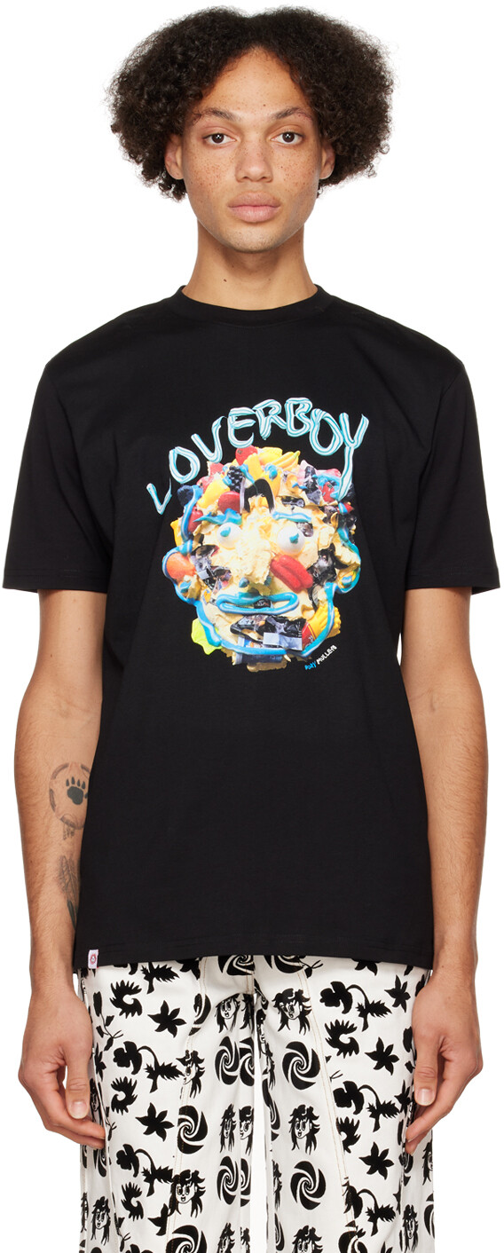 

Черная футболка с рисунком Charles Jeffrey Loverboy