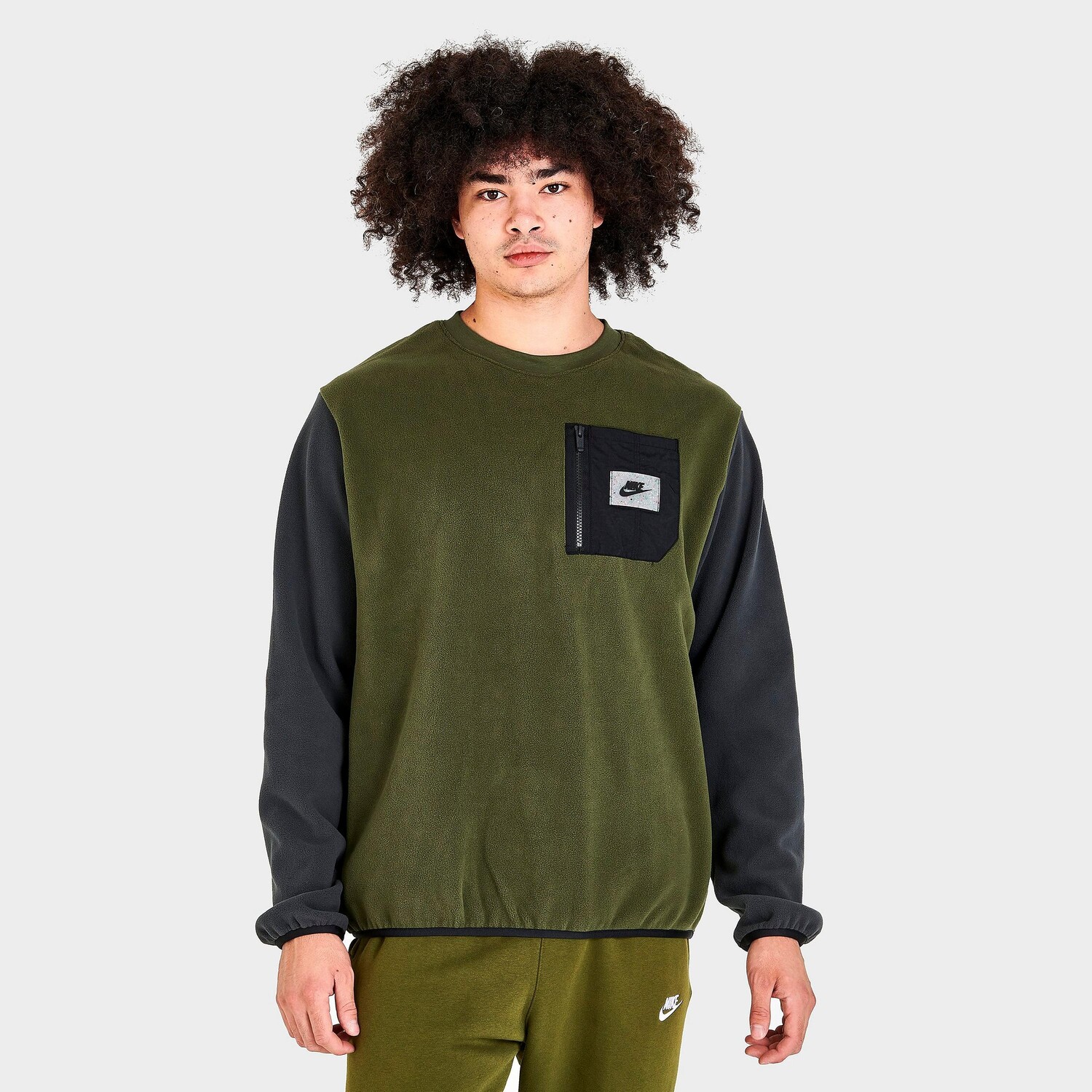 

Мужская флисовая толстовка Nike Sportswear Therma-FIT Sports Utility, зеленый