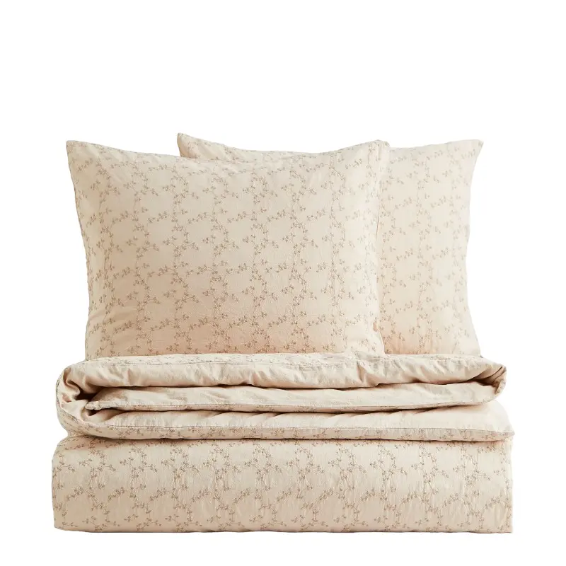 

Комплект двуспального постельного белья H&M Home Cotton, светло-бежевый