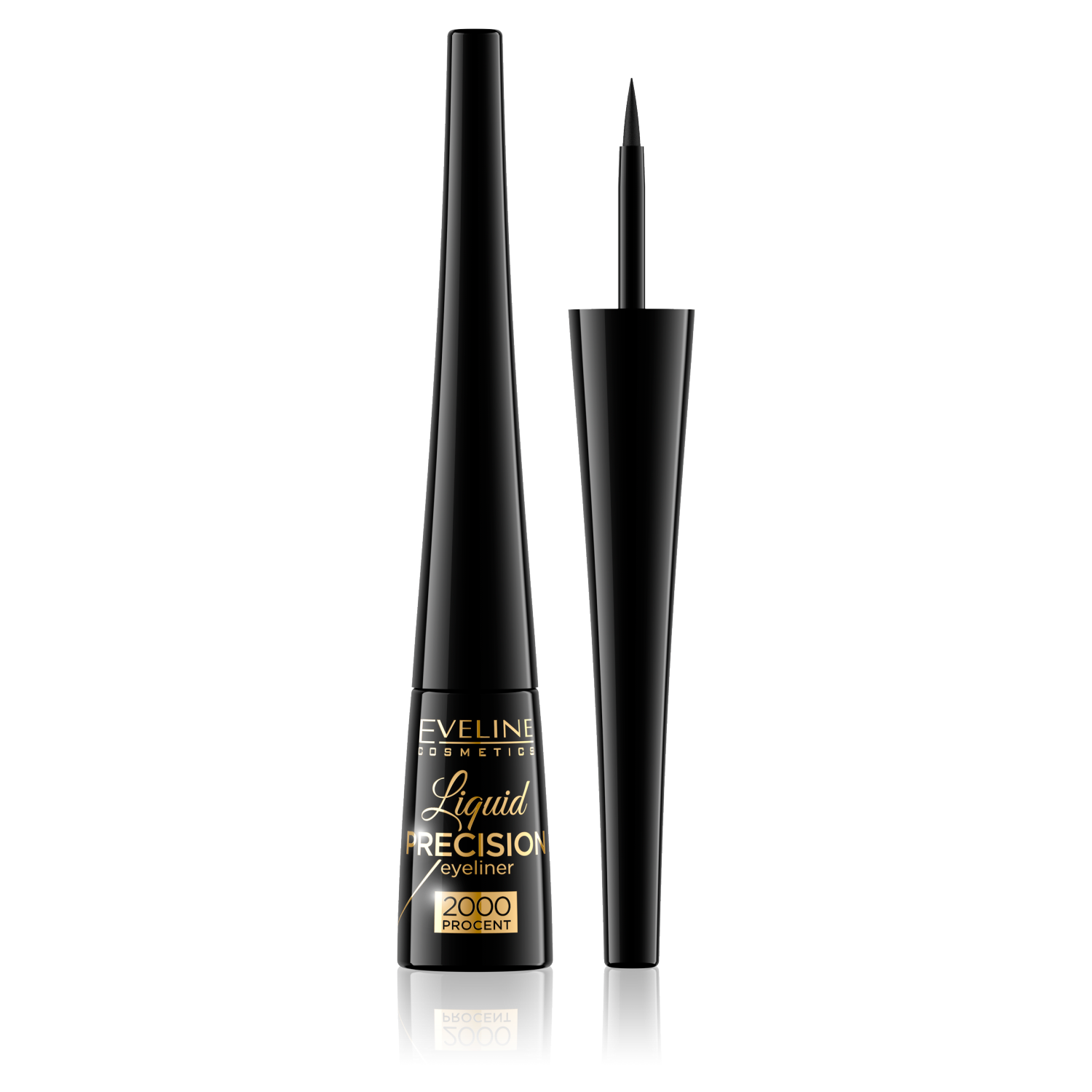 цена Eveline Cosmetics Liquid Precision Liner 2000 черная жидкая подводка для глаз, 4 мл