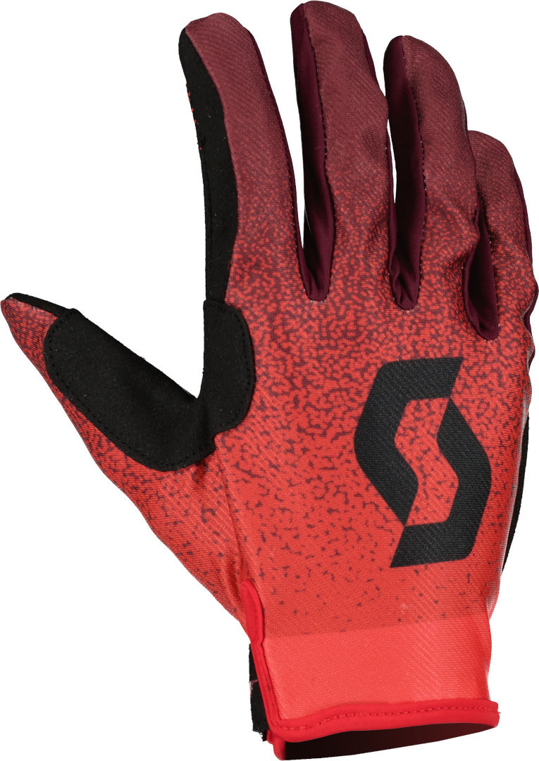 Перчатки Scott 350 Dirt Evo с логотипом, красный/черный перчатки stels черный красный