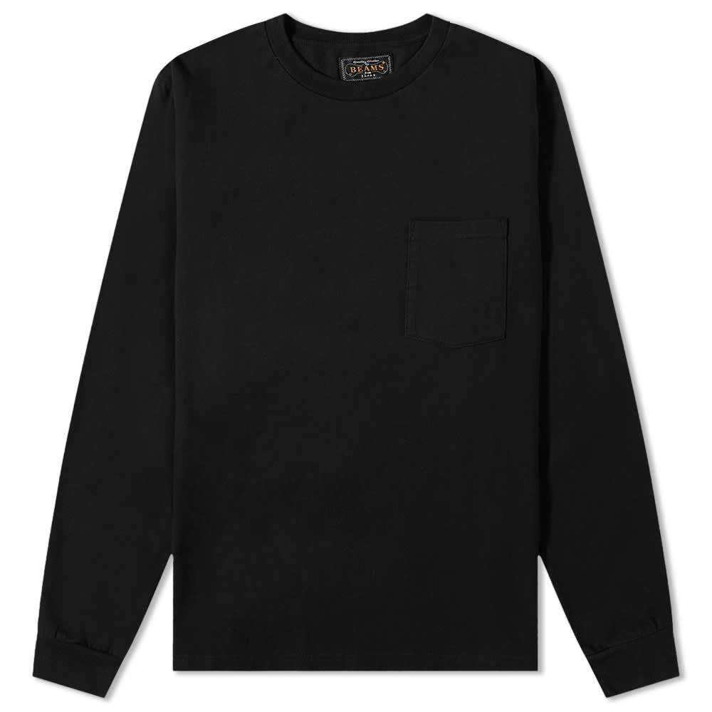 

Футболка Beams Plus Long Sleeve Pocket Tee, Черный