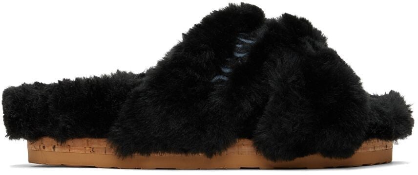 

Черные сандалии Bella с искусственным мехом See by Chloé