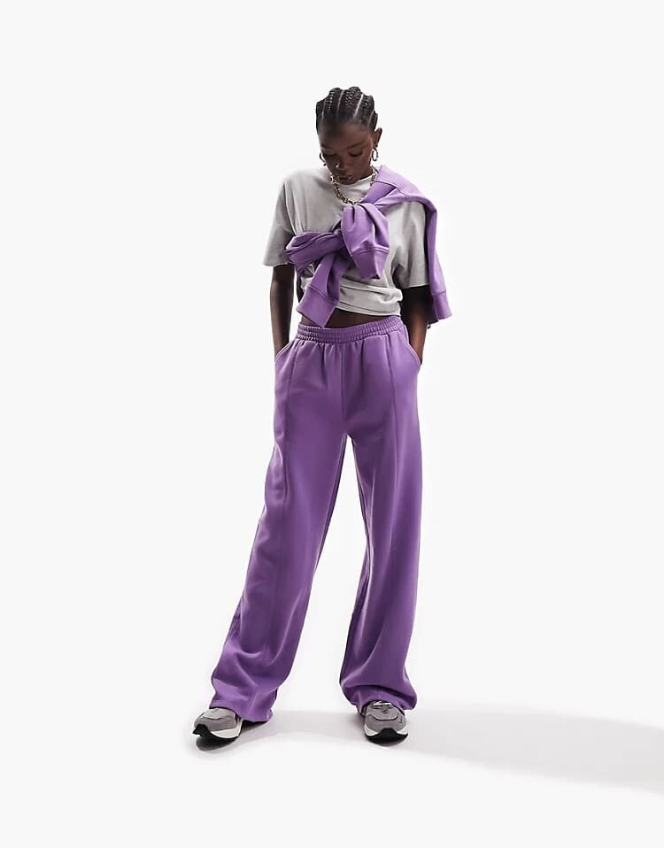 

Джоггеры ASOS DESIGN Straight Leg Jogger, фиолетовый