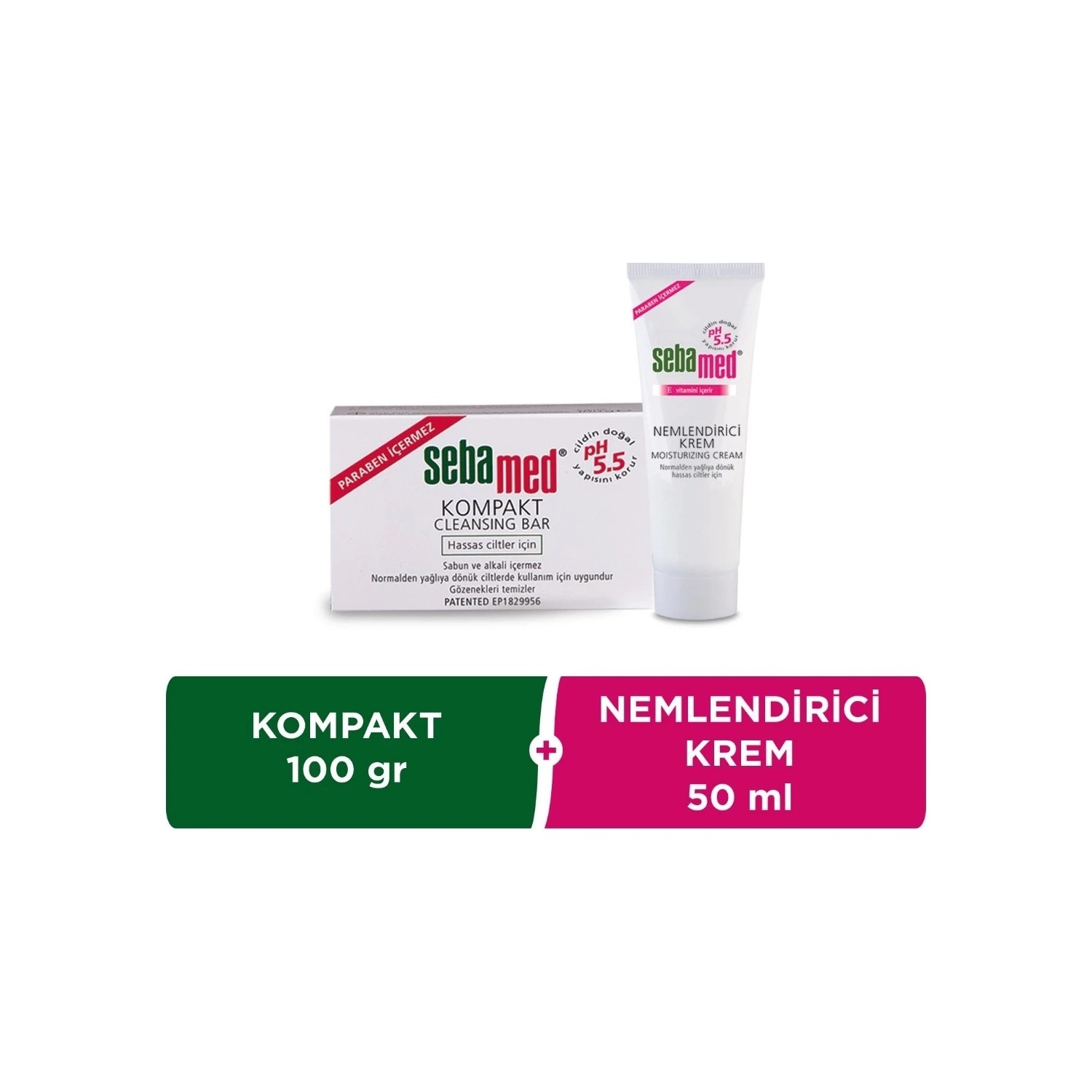 Увлажняющий крем Sebamed, 50 мл + Компактное мыло Sebamed крем sebamed для рук 50 мл