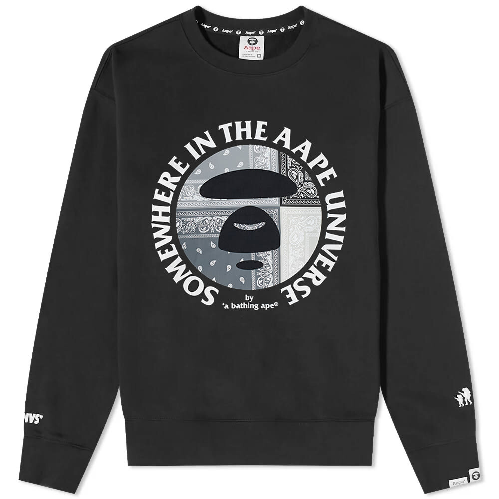 

Толстовка AAPE Bandana Moon Face Crew Sweat