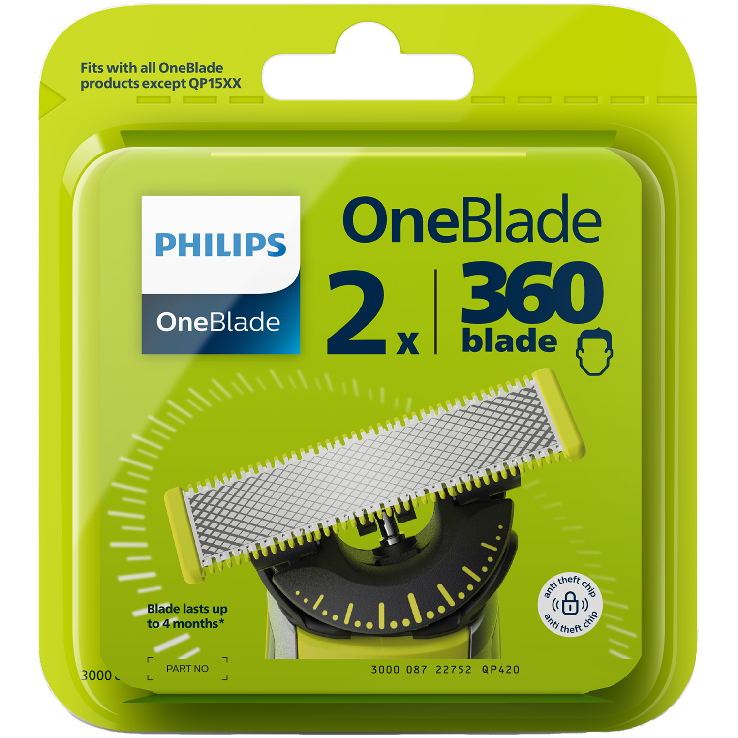 Philips Oneblade 360 QP420/50 сменные лезвия, 2 шт./1 упаковка – заказать  по доступной цене из-за рубежа в «CDEK.Shopping»