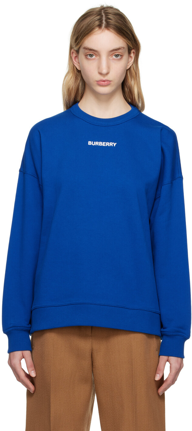 

Синяя толстовка с принтом Burberry, Синий