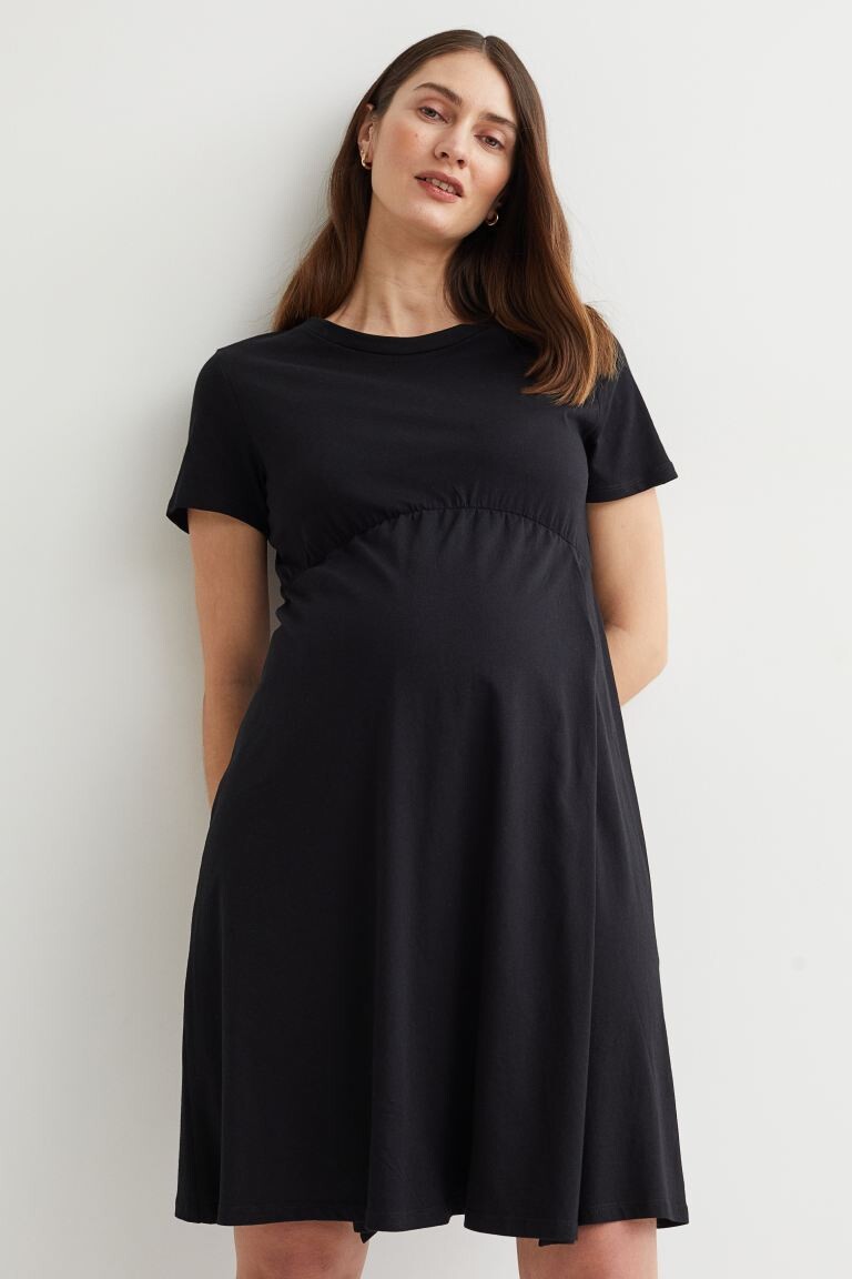 

МАМА Хлопковое платье H&M, черный