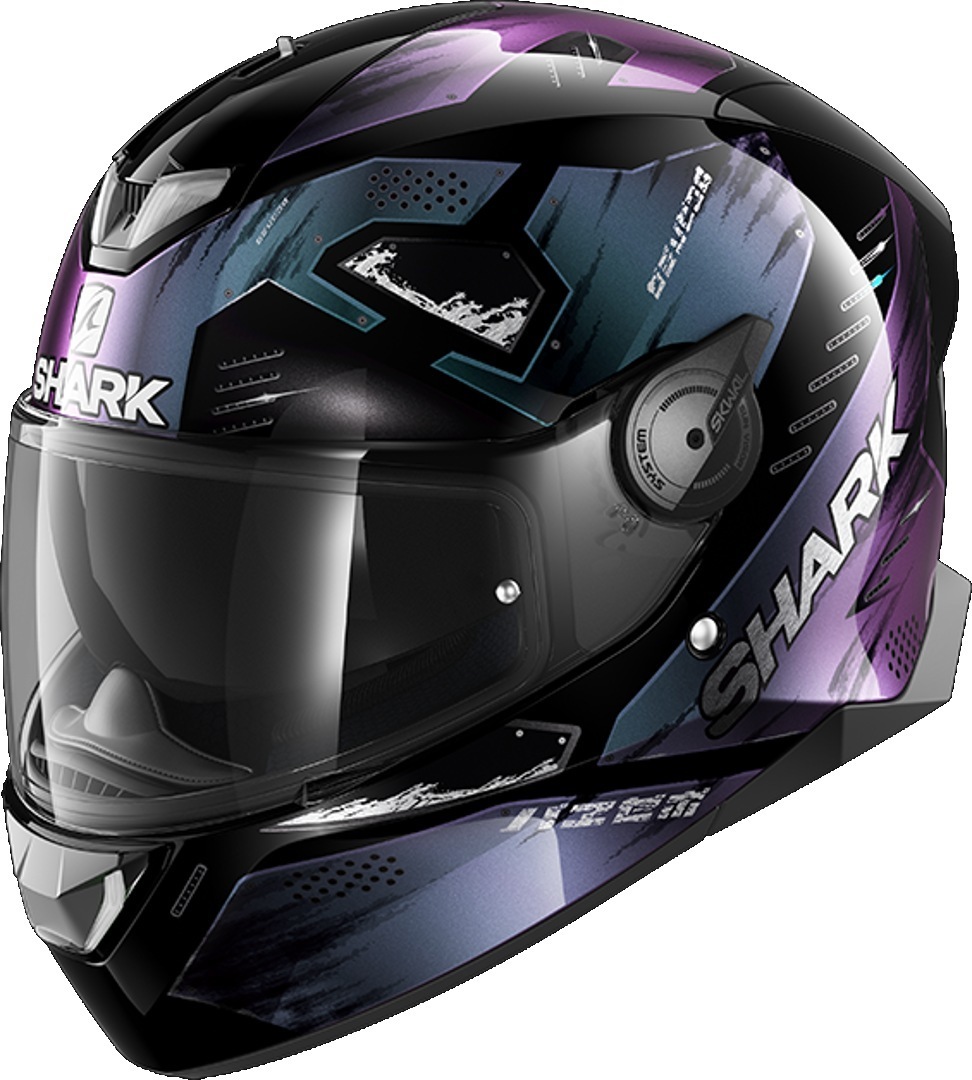 цена Шлем Shark Skwal 2.2 Venger с логотипом, черный/пурпурный