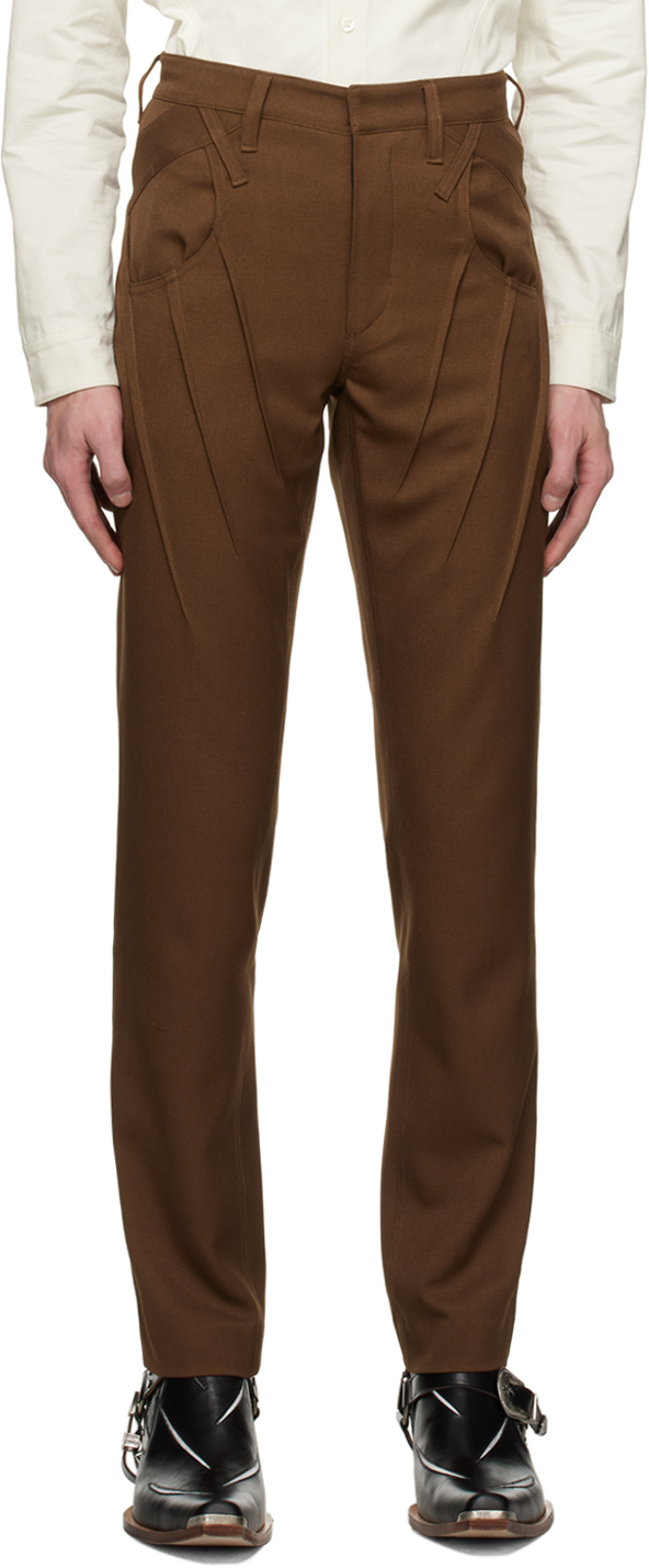 SSENSE Эксклюзивные коричневые брюки Juntae Kim