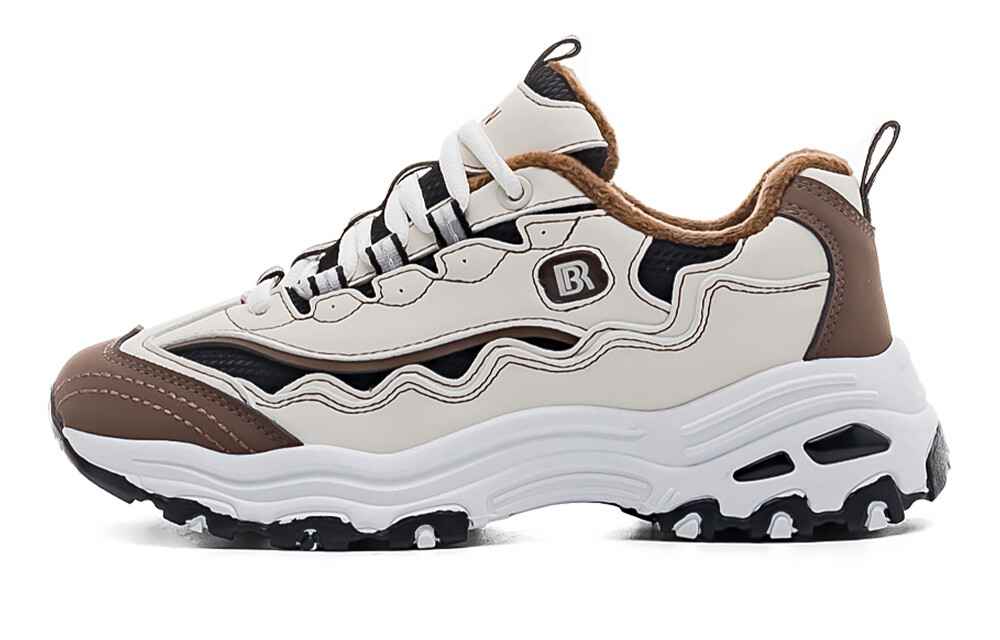 

Кроссовки RENBEN Chunky Sneakers Women's Low-top, черный/бежевый