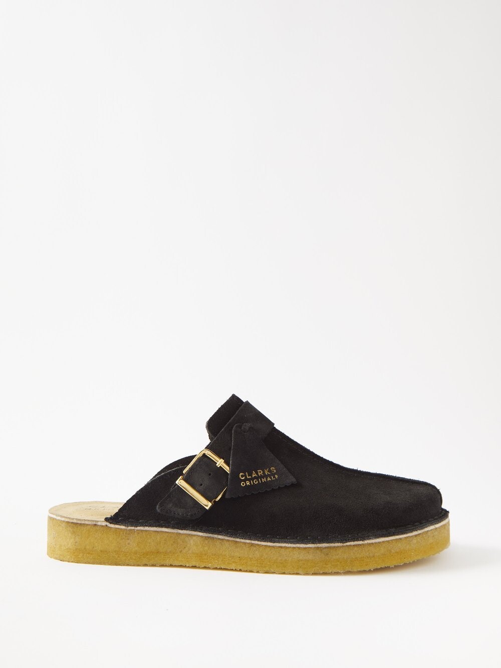 

Треккинговые замшевые мюли Clarks, черный