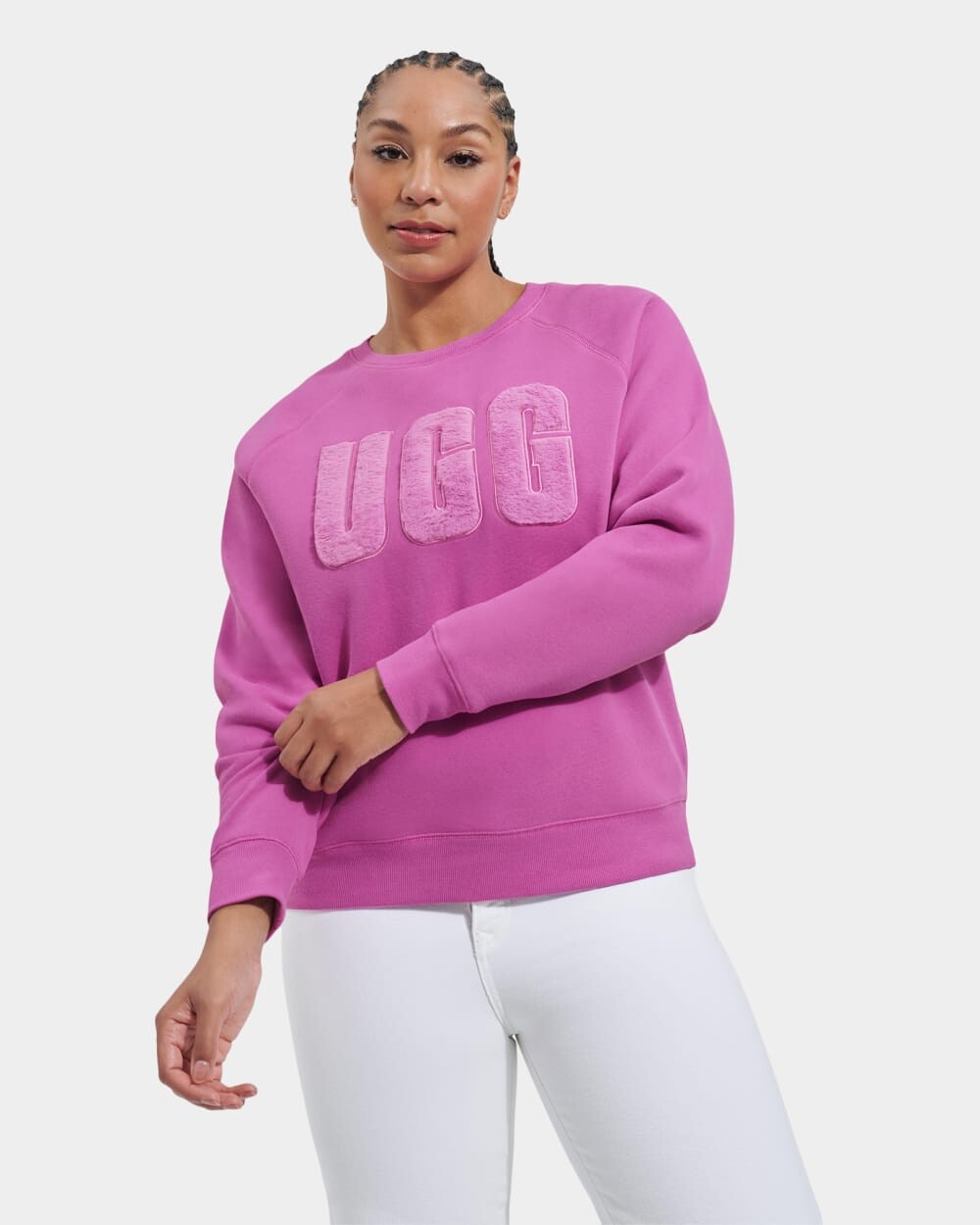 

Толстовка Madeline Fuzzy Logo Crewneck UGG, фиолетовый