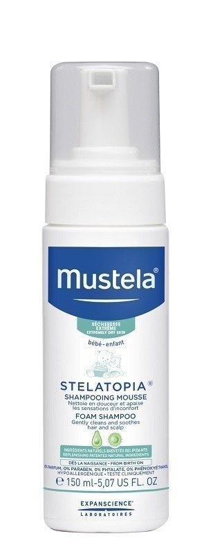 Mustela Bebe Stelatopia детский шампунь для волос, 150 ml массажное масло mustela bebe 100 мл