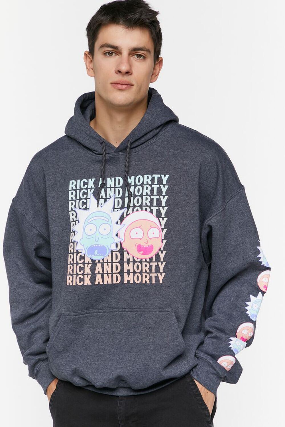 

Толстовка с рисунком Рик и Морти Forever 21, угольный