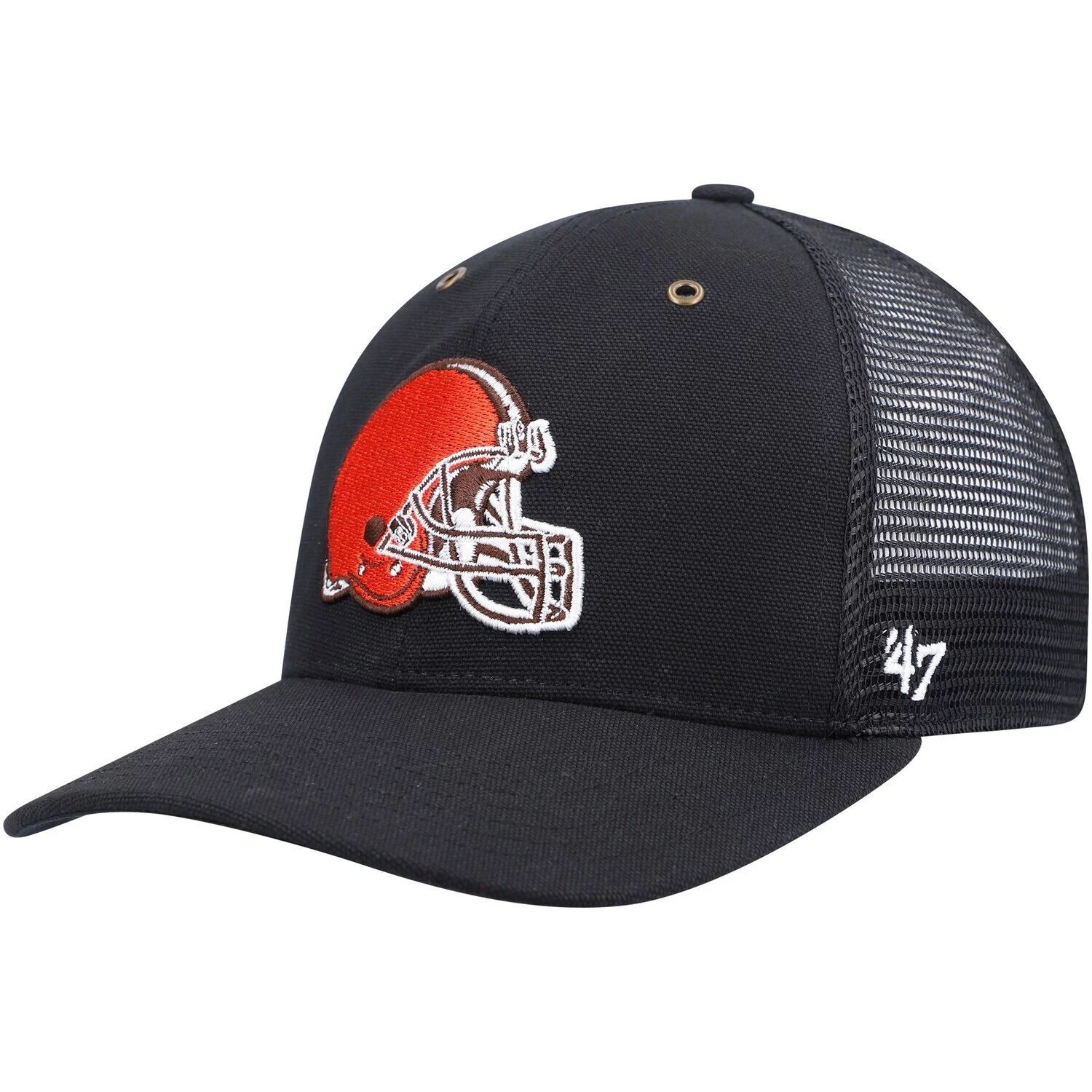 

Мужская черная кепка Carhartt x '47 Cleveland Browns MVP Trucker Snapback