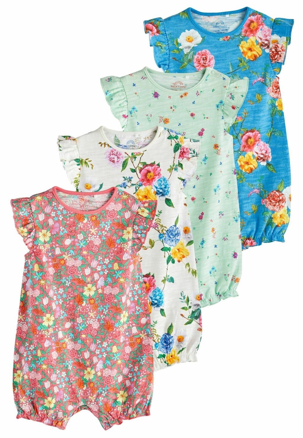 Комбинезон 4 PACK REGULAR FIT Next, цвет green blue red floral