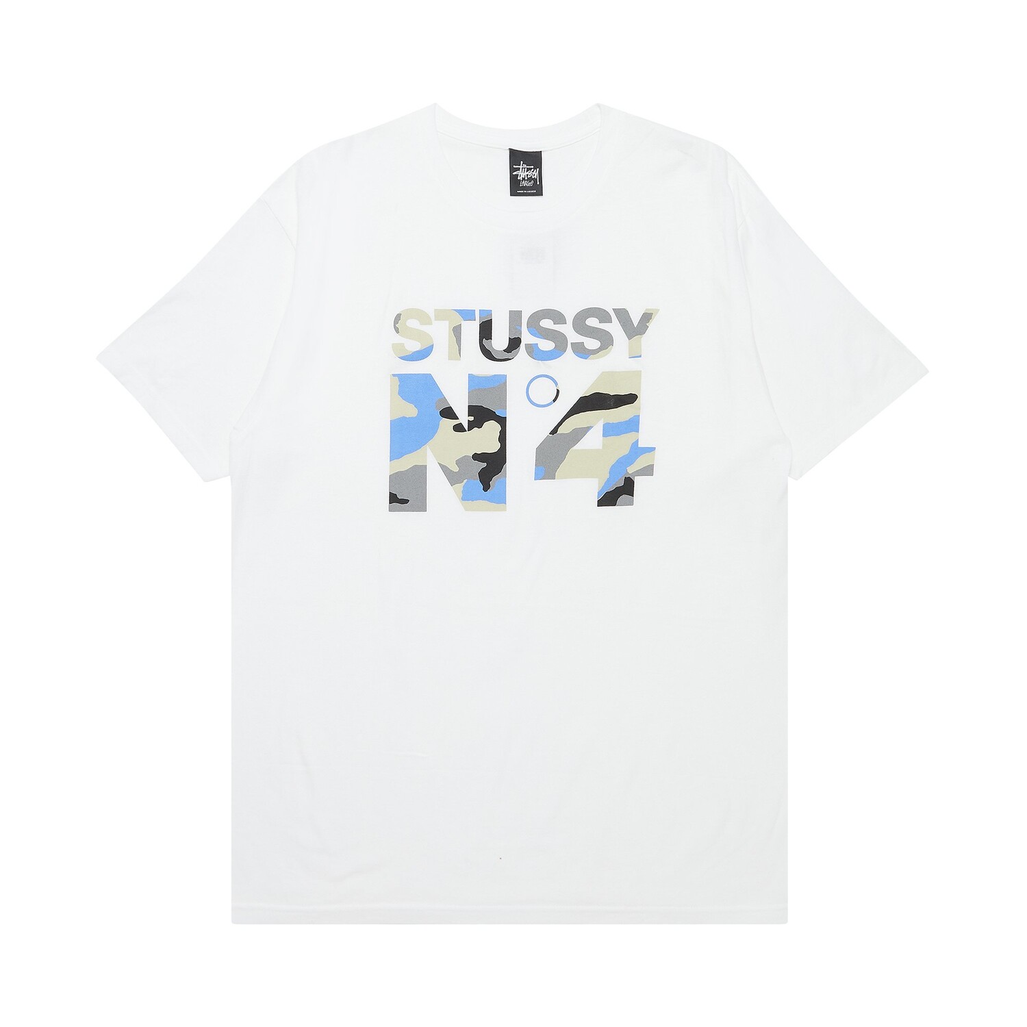 

Пляжная камуфляжная футболка Stussy No.4, цвет Белый/Синий