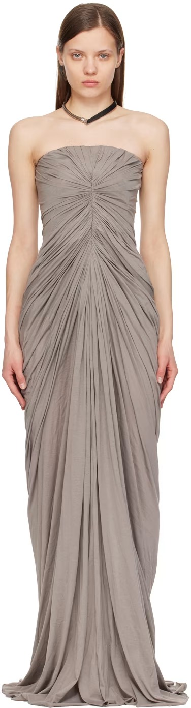 Платье Rick Owens Abito Radiance Bustier, серый