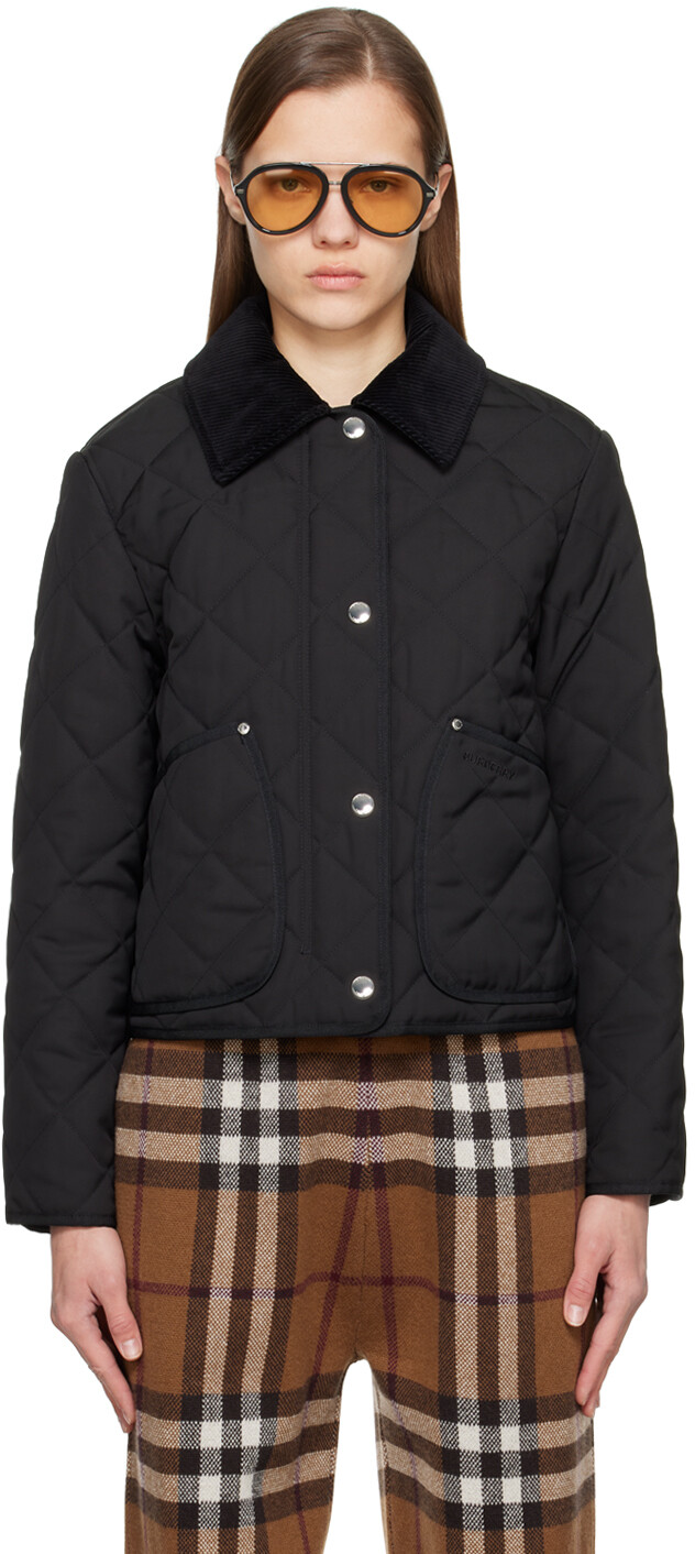 

Черная стеганая куртка Burberry