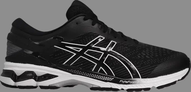 

Кроссовки gel kayano 26 2e wide 'black white' Asics, черный