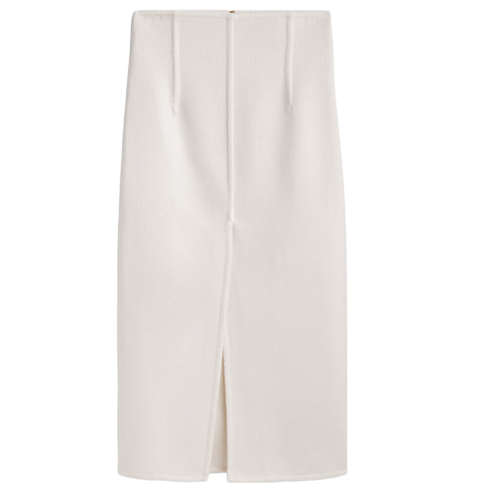 

Юбка Massimo Dutti Wool Blend, кремовый
