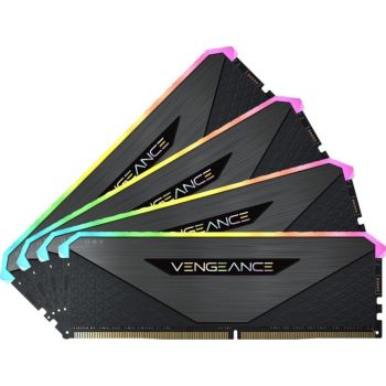 Оперативная память Corsair Vengeance RGB RS 128GB, черный модуль памяти corsair vengeance rgb pro 16gb ddr4 3600mhz dimm heatspreader cmw16gx4m2d3600c18