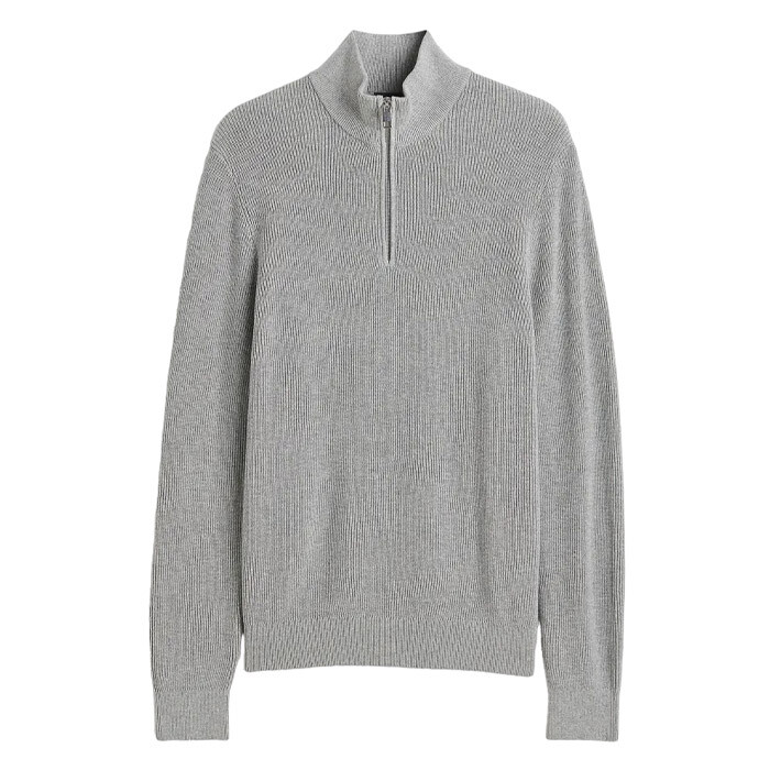 

Джемпер H&M Slim Fit, светло-серый