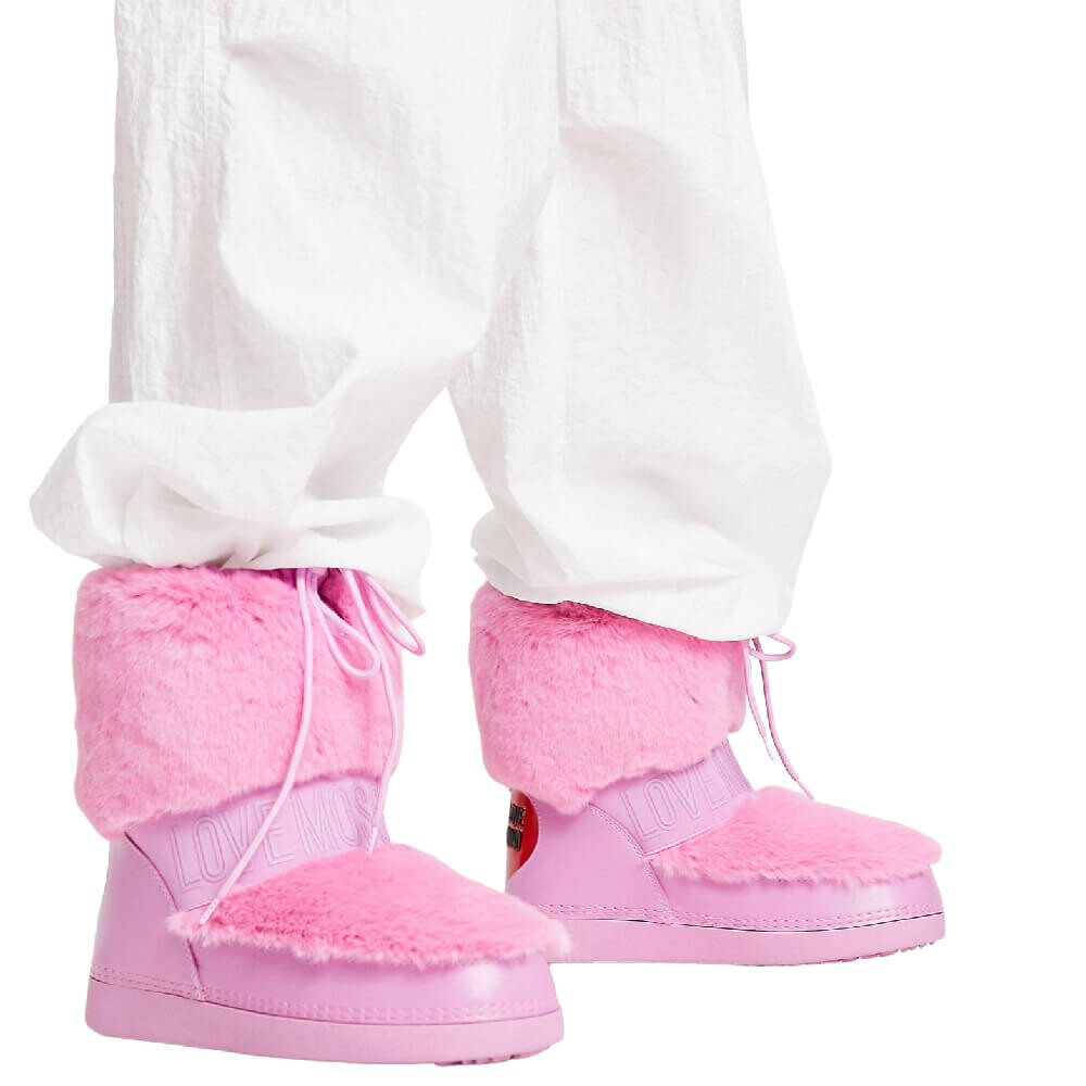 

Дутики Love Moschino Fluffy, розовый