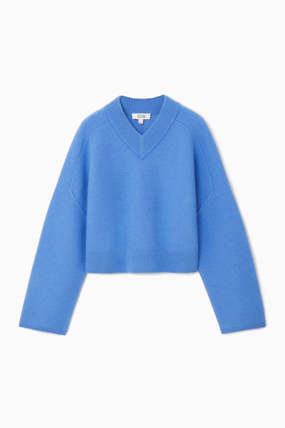 

Свитер укороченный COS Cropped Wool, голубой, Синий