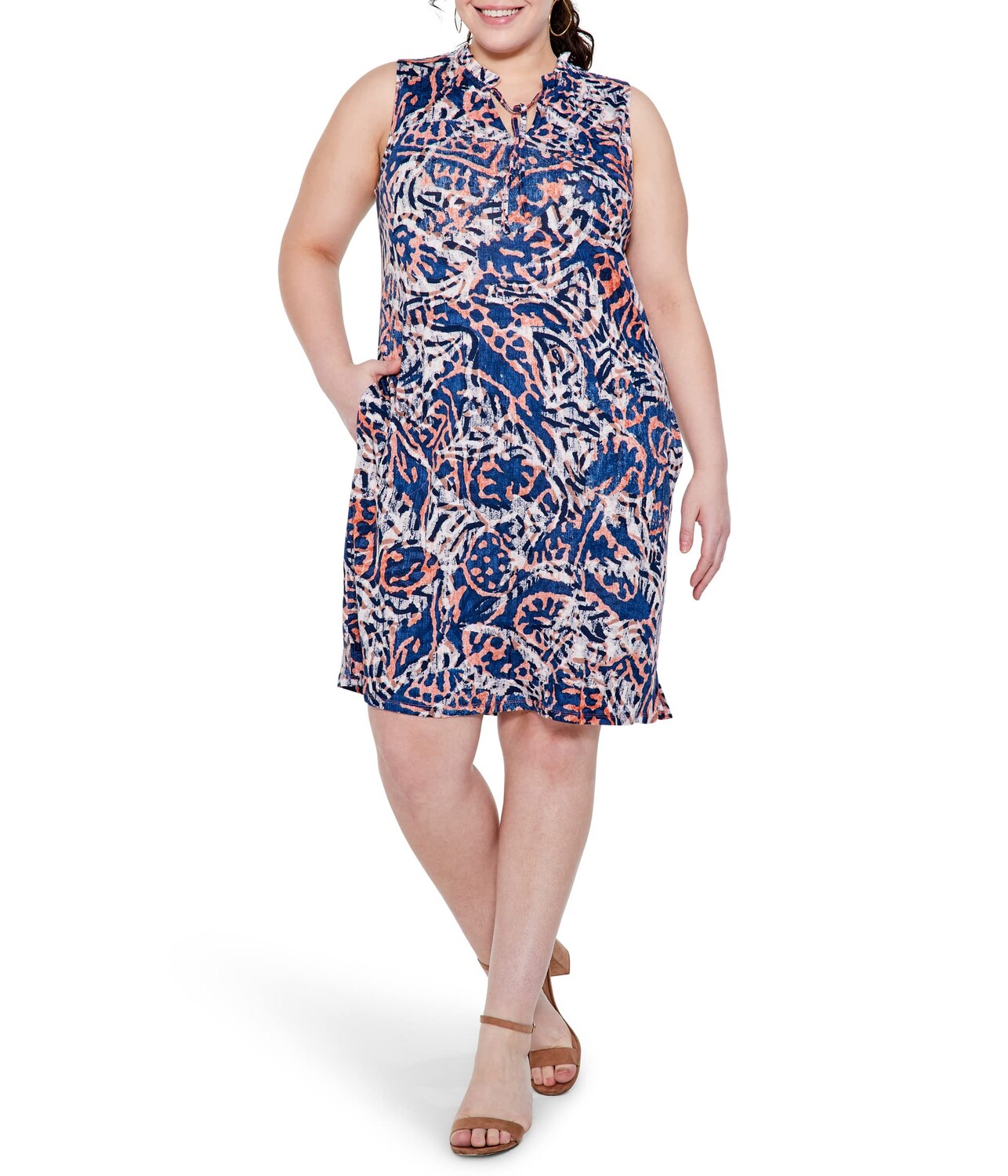 

Платье NIC+ZOE, Plus Size Batik Medallions Dress