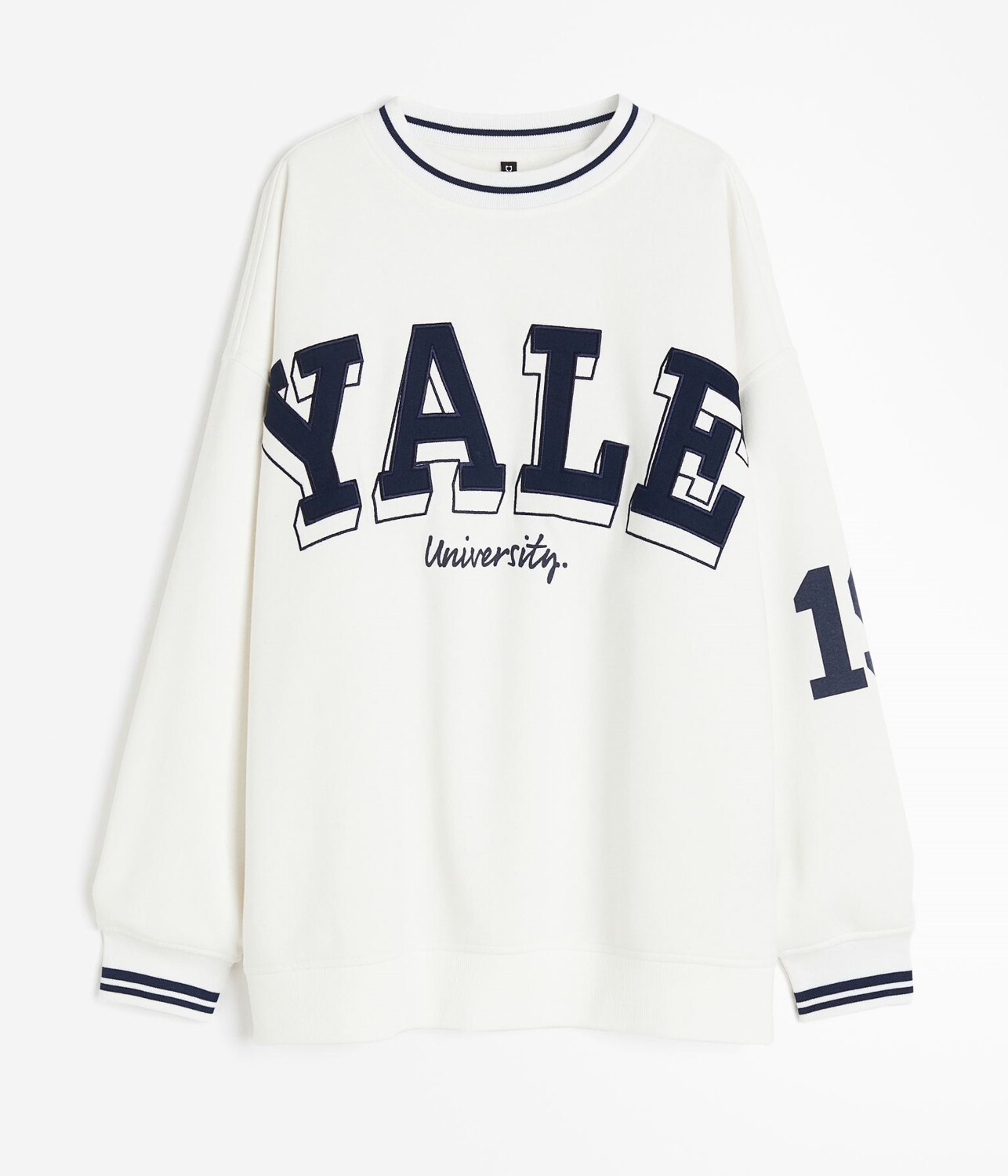 

Свитшот H&M Yale Oversized Printed, белый