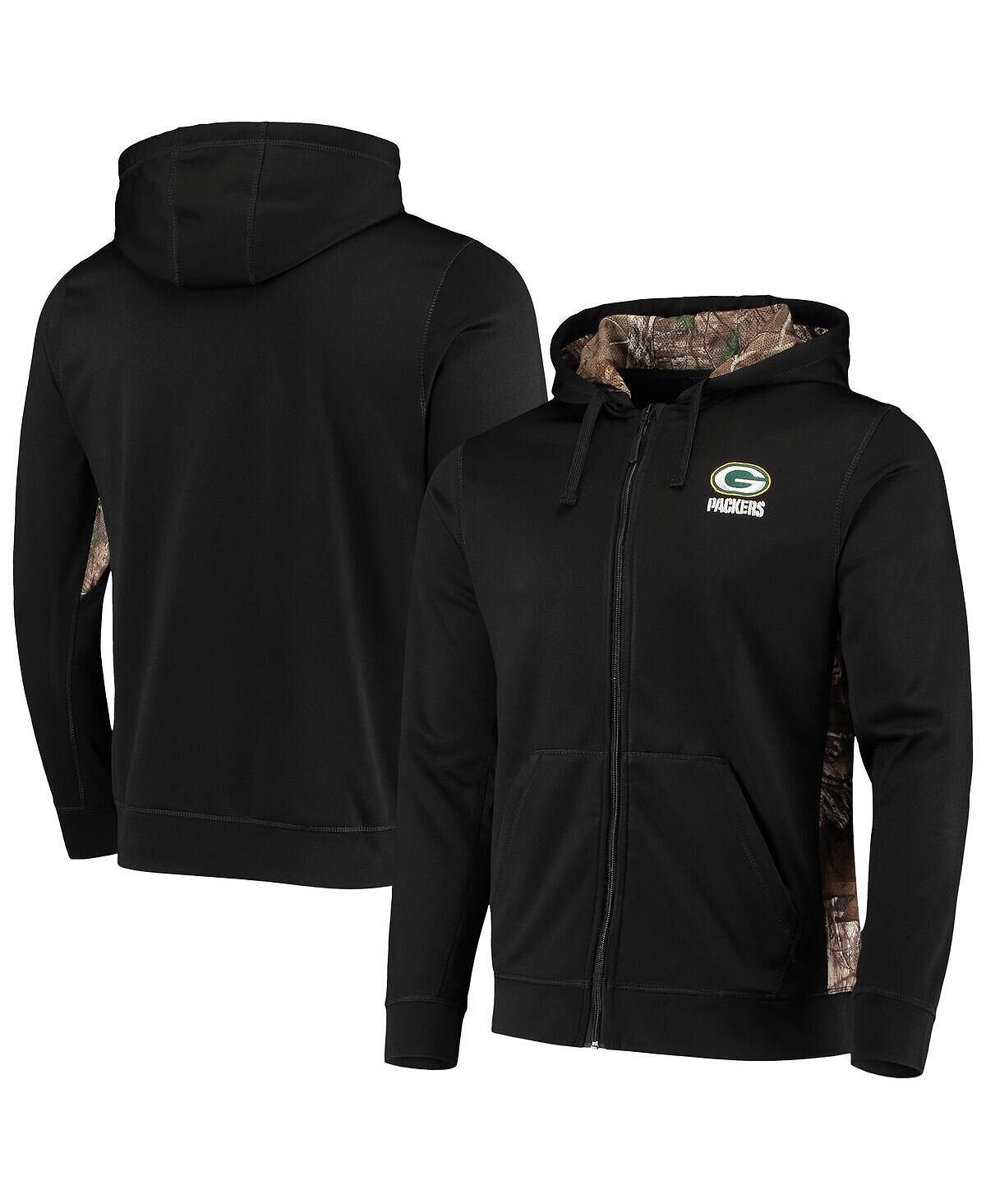 

Мужская черная толстовка с капюшоном на молнии realtree camo green bay packers decoy tech fleece Dunbrooke, мульти