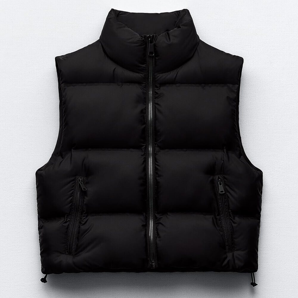 

Жилет Zara Water And Wind Protection Cropped, черный