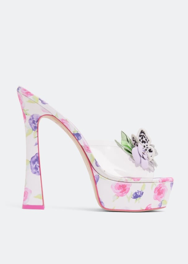 

Мюли SOPHIA WEBSTER x LoveShackFancy Wildflower platform mules, разноцветный