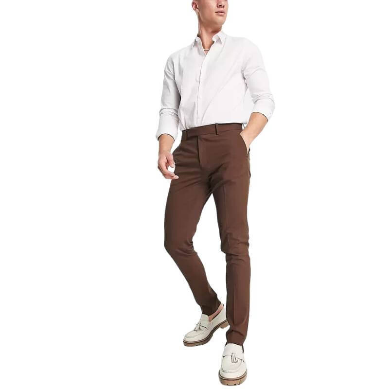 

Брюки Asos Design Skinny Smart, коричневый