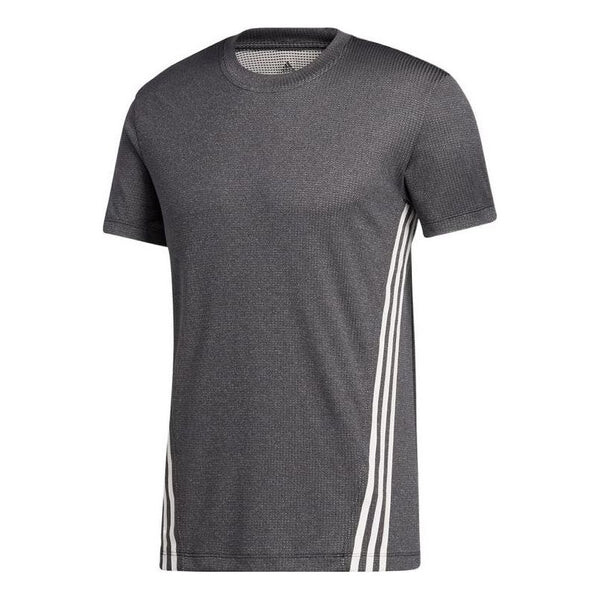 

Футболка Adidas Stripe Round Neck Sports Gym Short Sleeve Unisex Black, Черный