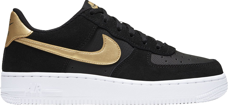 Nike Air Force 1 07 LV8 GS Black Metallic Gold CDEK.Shopping