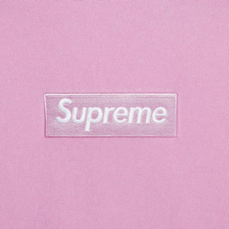 Pink supreme shop box logo hoodie